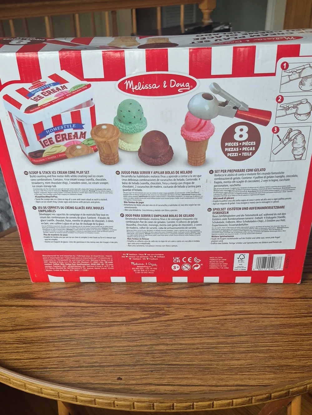 Bee Melissa & Doug Ice Cream Play Set - Pink, Green, Yellow, Brown